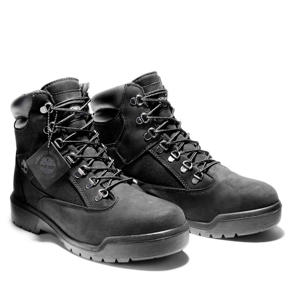 Botas 6-Inch Timberland Argentina Hombre - 6-Inch Waterproof Field - Negras - GTUSKW-058